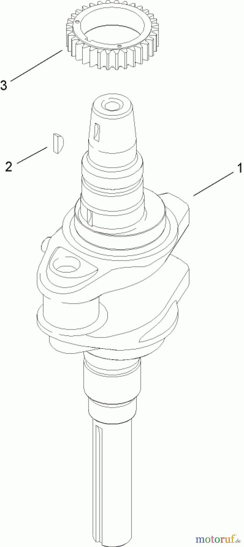  Toro Neu Mowers, Lawn & Garden Tractor Seite 1 13AX60RG544 (LX420) - Toro LX420 Lawn Tractor, 2006 (1L215B10000-) CRANKSHAFT ASSEMBLY KOHLER SV540-0019