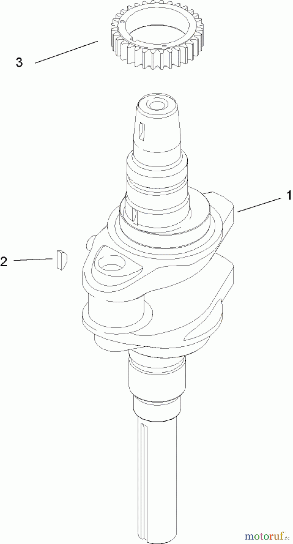 Toro Neu Mowers, Lawn & Garden Tractor Seite 1 13AX61RH544 (LX465) - Toro LX465 Lawn Tractor, 2007 (SN 1A117H10393-) CRANKSHAFT ASSEMBLY KOHLER SV600-0018
