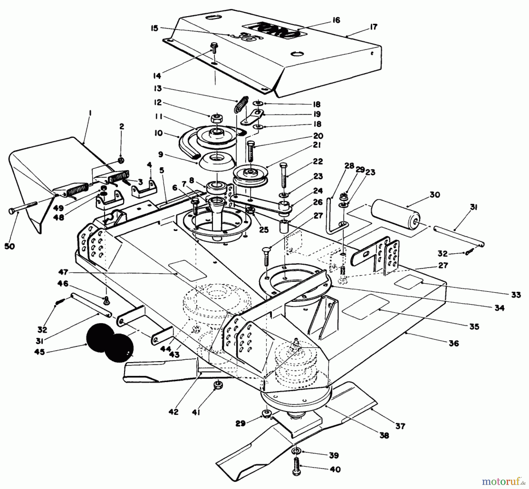 Toro Neu Mowers, Drive Unit Only 30113 - Toro Mid-Size Proline Gear Traction Unit, 8 hp, 1985 (5000001-5999999) 36