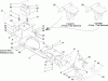Toro 13AX61RH748 (LX465) - LX465 Lawn Tractor, 2007 (SN 1A117H10393-) Ersatzteile FRAME AND BATTERY ASSEMBLY