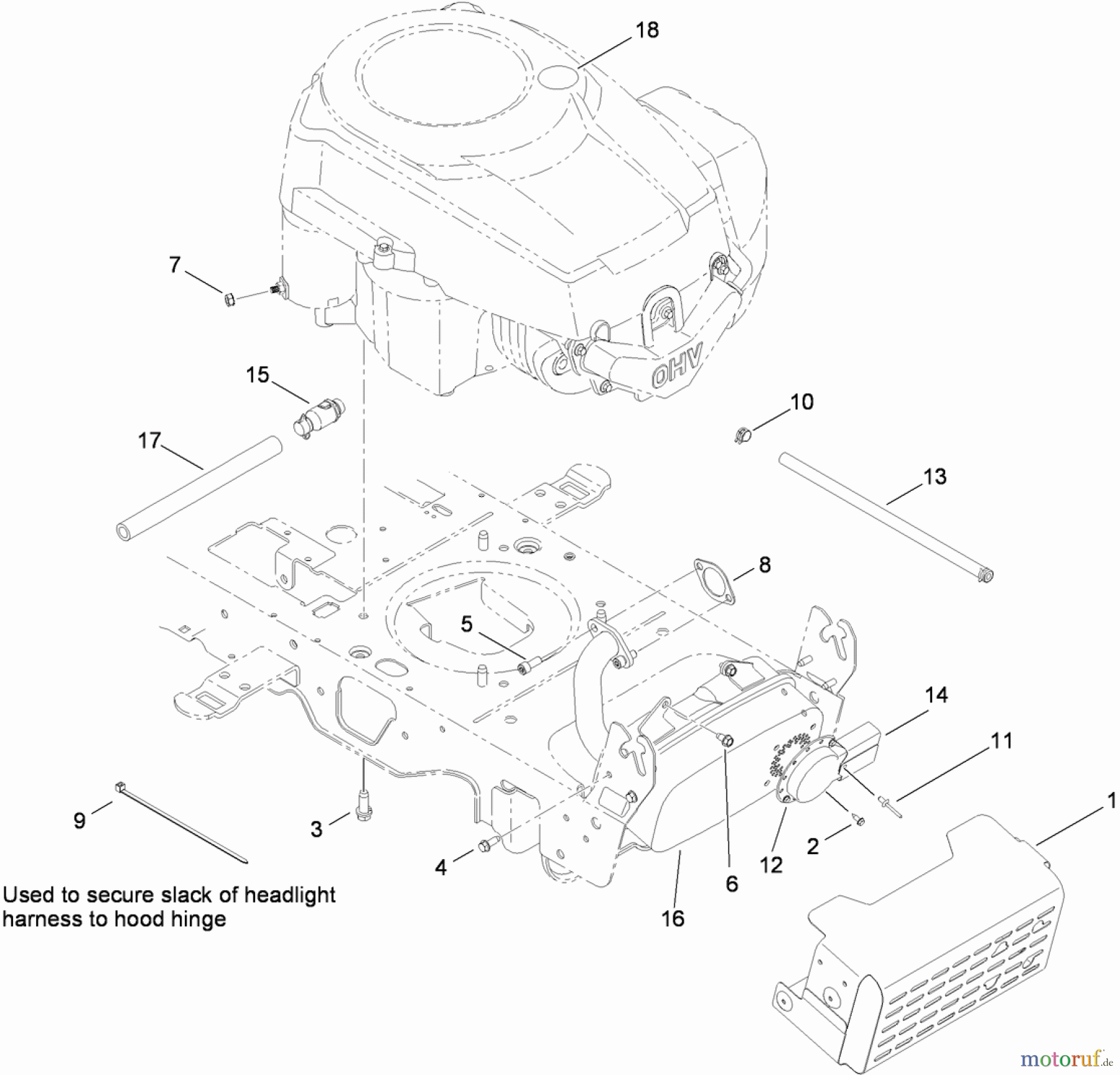 Toro Neu Mowers, Lawn & Garden Tractor Seite 1 13AX90RS848 (LX423) - Toro LX423 Lawn Tractor, 2010 (1-1) MUFFLER AND SHIELD ASSEMBLY