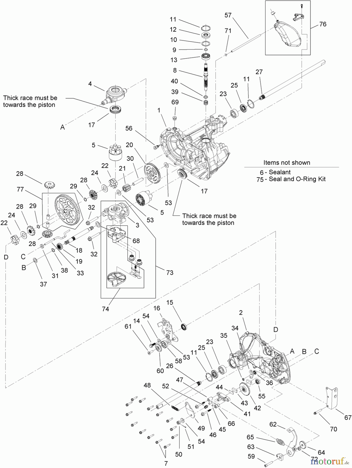Toro Neu Mowers, Lawn & Garden Tractor Seite 1 13AX91RS848 (LX427) - Toro LX427 Lawn Tractor, 2012 (SN 1-1) TRANSMISSION ASSEMBLY NO. 112-6019
