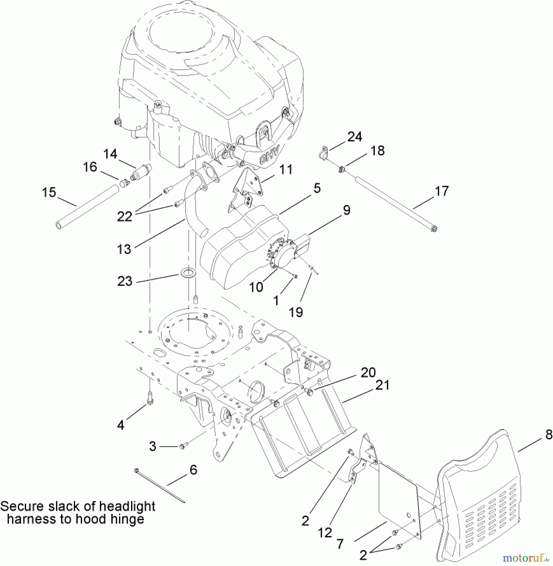 Toro Neu Mowers, Lawn & Garden Tractor Seite 1 13BX60RG544 (LX425) - Toro LX425 Lawn Tractor, 2007 (1A087H10172-1E237H10144) MUFFLER ASSEMBLY