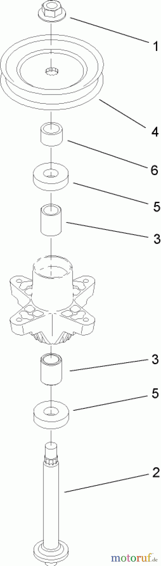 Toro Neu Mowers, Lawn & Garden Tractor Seite 1 13BX60RG544 (LX425) - Toro LX425 Lawn Tractor, 2007 (1A087H10172-1E237H10144) SPINDLE ASSEMBLY NO. 112-0460
