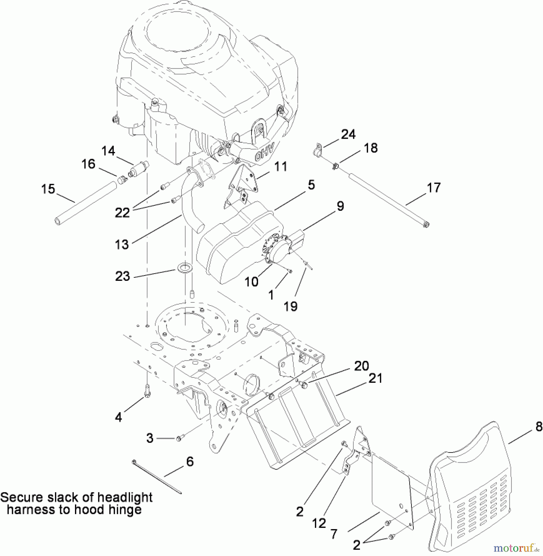 Toro Neu Mowers, Lawn & Garden Tractor Seite 1 13BX60RG544 (LX425) - Toro LX425 Lawn Tractor, 2007 (SN 1E237H10145-) MUFFLER ASSEMBLY