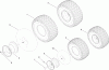Toro 13BX60RG744 (LX425) - LX425 Lawn Tractor, 2007 (1A087H10172-1C307H10417) Ersatzteile FRONT AND REAR WHEEL ASSEMBLY