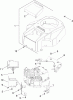 Toro 14AK81RK744 (GT2300) - GT2300 Garden Tractor, 2006 (1A186H30000-) Ersatzteile BLOWER HOUSING AND BAFFLE ASSEMBLY KOHLER SV735-0011