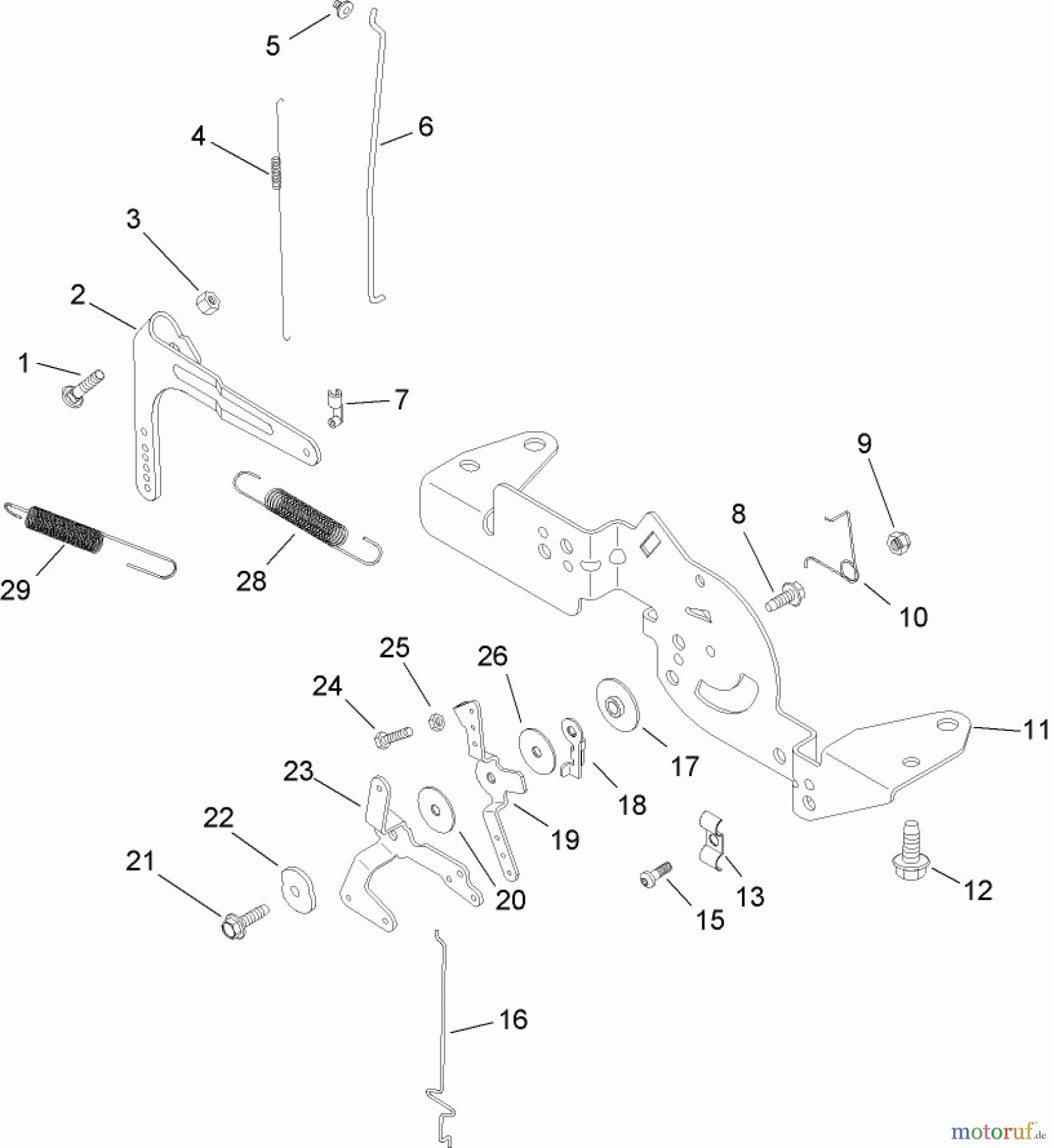  Toro Neu Mowers, Lawn & Garden Tractor Seite 1 14AP80RP544 (GT2100) - Toro GT2100 Garden Tractor, 2006 (1A136H30000-) ENGINE CONTROL ASSEMBLY KOHLER SV720-0017
