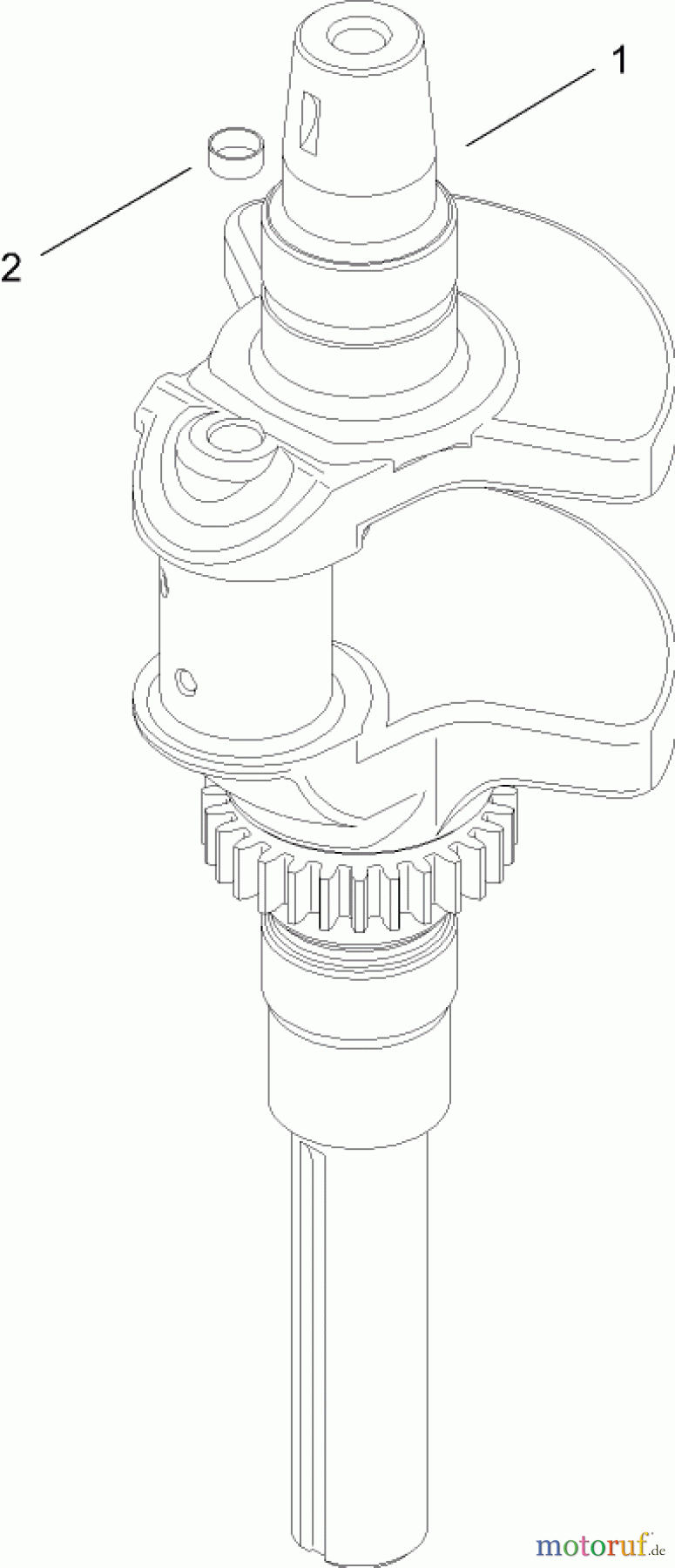 Toro Neu Mowers, Lawn & Garden Tractor Seite 1 14AP80RP744 (GT2100) - Toro GT2100 Garden Tractor, 2006 (1A136H30000-) CRANKSHAFT ASSEMBLY KOHLER SV720-0017