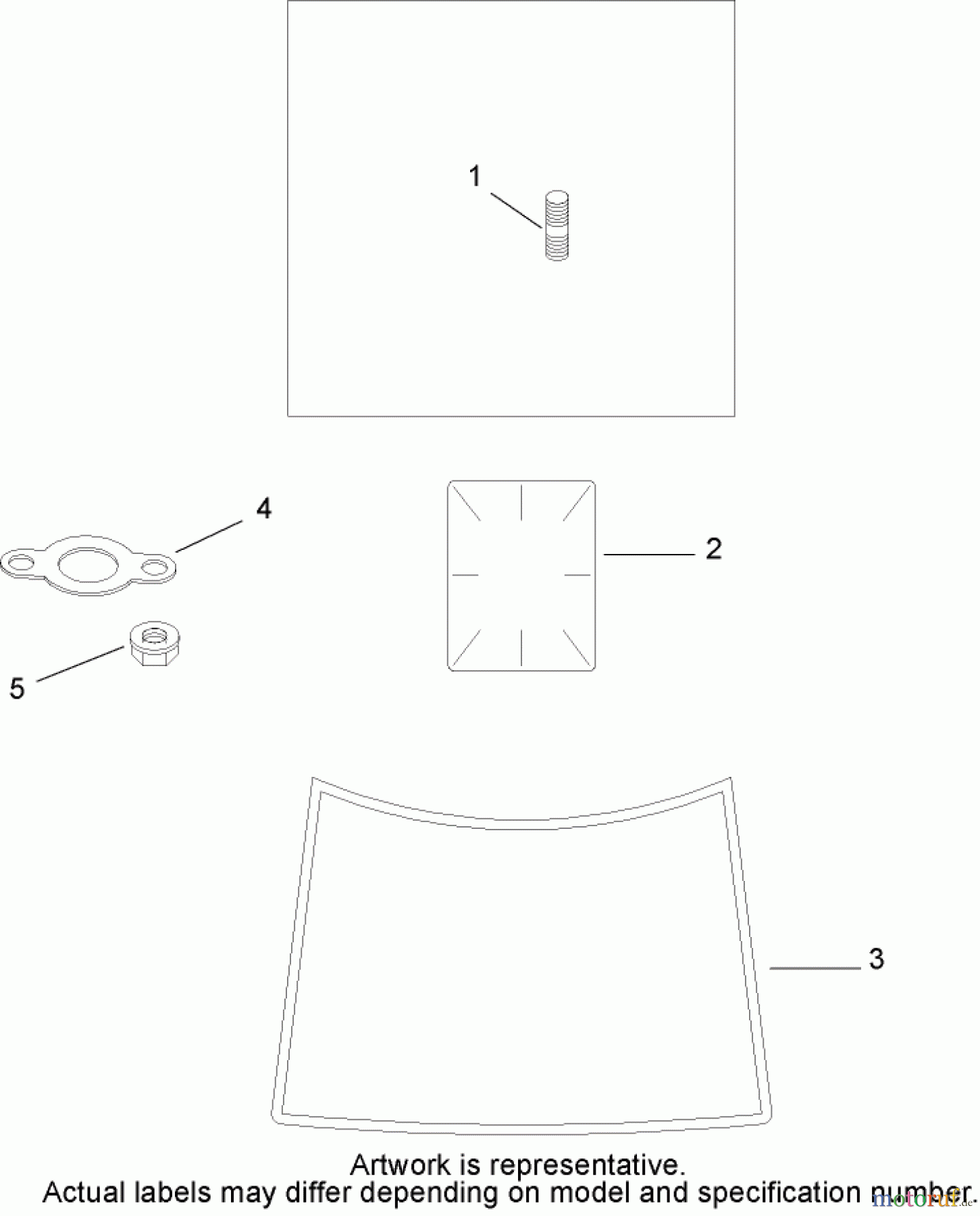 Toro Neu Mowers, Lawn & Garden Tractor Seite 1 14AP80RP744 (GT2100) - Toro GT2100 Garden Tractor, 2006 (1A136H30000-) EXHAUST STUD, GASKET AND DECAL ASSEMBLY KOHLER SV720-0017