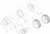 Toro 14AQ81RP048 (GT2200) - GT2200 Garden Tractor, 2008 (SN 1-) Ersatzteile FRONT AND REAR WHEEL ASSEMBLY