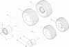 Toro 14AQ81RP544 (GT2200) - GT2200 Garden Tractor, 2006 (1A136H30000-) Ersatzteile FRONT AND REAR WHEEL ASSEMBLY