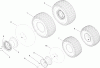 Toro 14AQ81RP748 (GT2200) - GT2200 Garden Tractor, 2007 (1B087H30130-) Ersatzteile FRONT AND REAR WHEEL ASSEMBLY