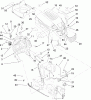 Toro 14AQ81RP748 (GT2200) - GT2200 Garden Tractor, 2007 (1B087H30130-) Ersatzteile FUEL TANK AND HOOD ASSEMBLY