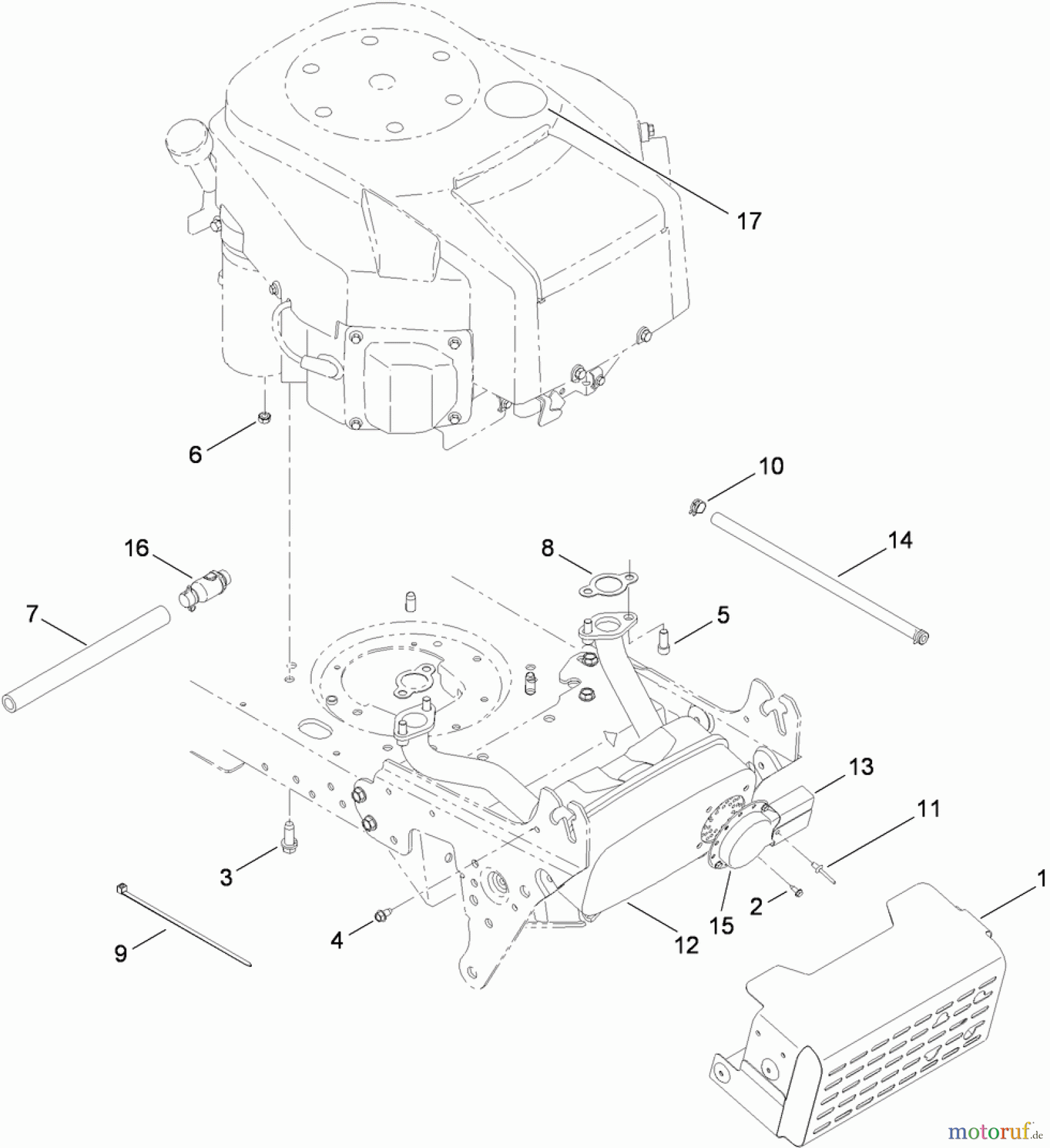 Toro Neu Mowers, Lawn & Garden Tractor Seite 1 14AQ94RP848 (GT2200) - Toro GT2200 Garden Tractor, 2010 (1-1) ENGINE COMPONENT ASSEMBLY