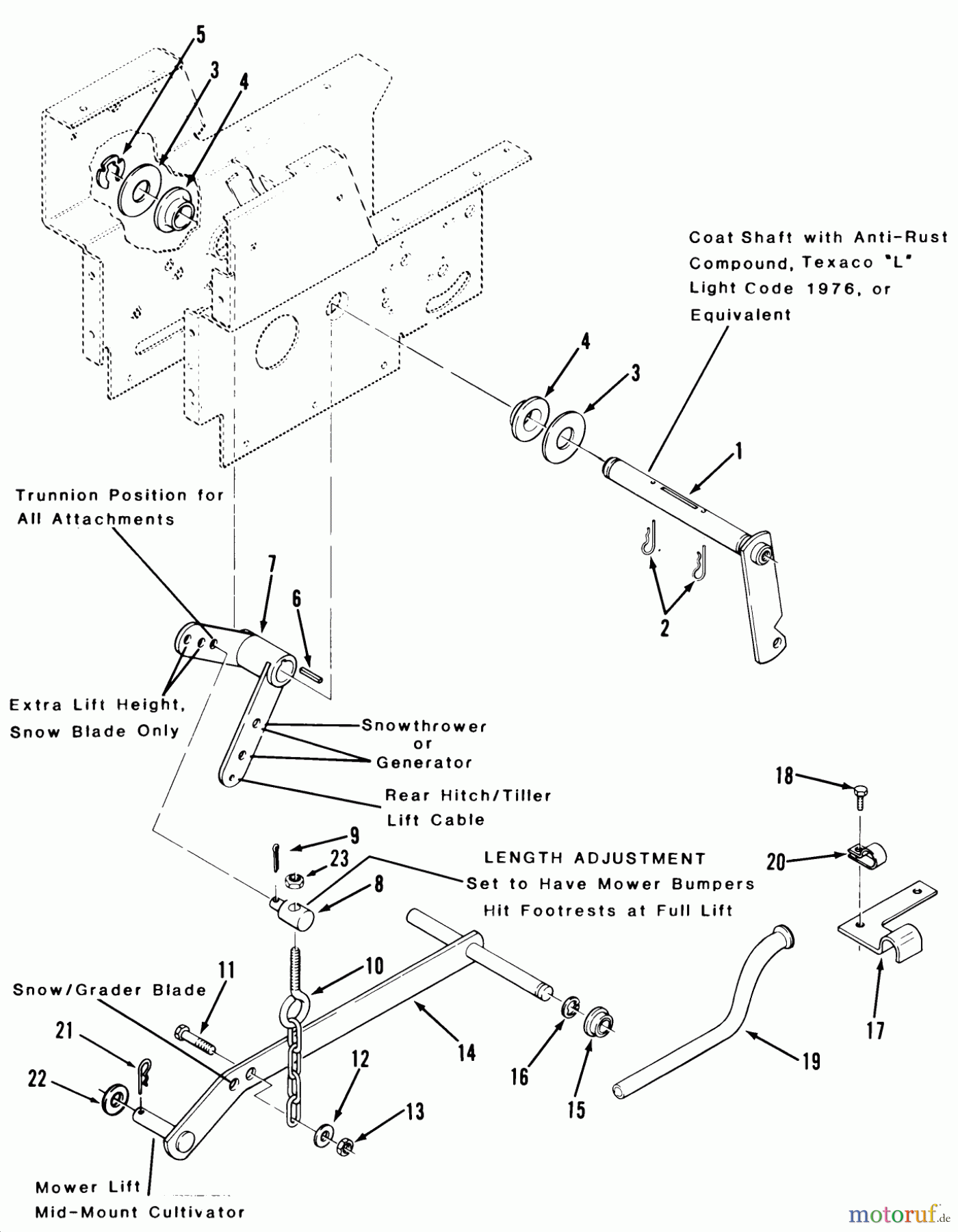  Toro Neu Mowers, Lawn & Garden Tractor Seite 1 21-08K803 (308-8) - Toro 308-8 Tractor, 1987 HYDRAULIC LIFT LINKAGE-400 SERIES