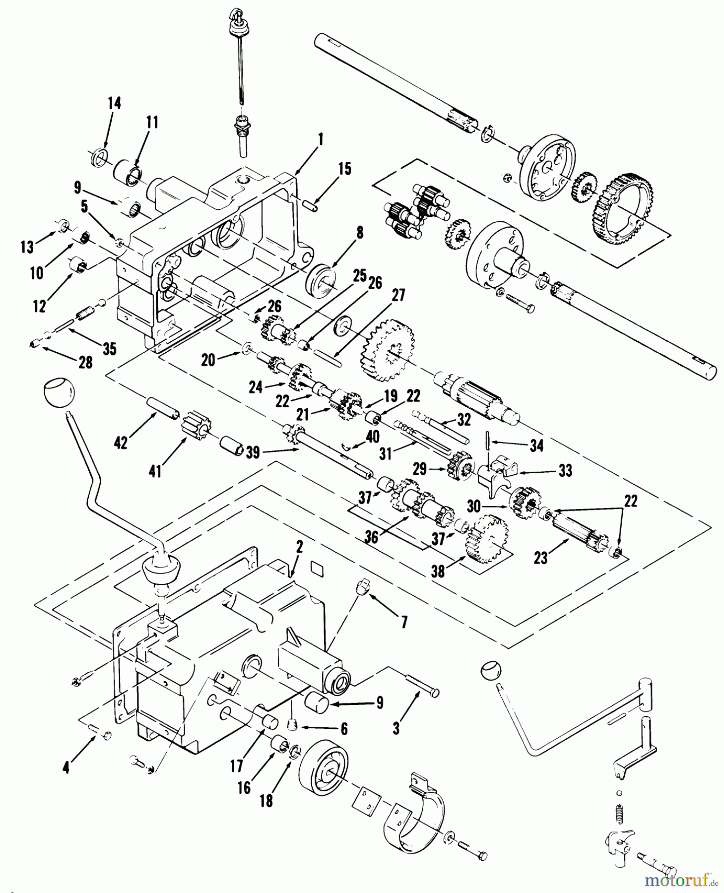 Toro Neu Mowers, Lawn & Garden Tractor Seite 1 21-08K803 (308-8) - Toro 308-8 Tractor, 1987 MECHANICAL TRANSMISSION-8-SPEED #1