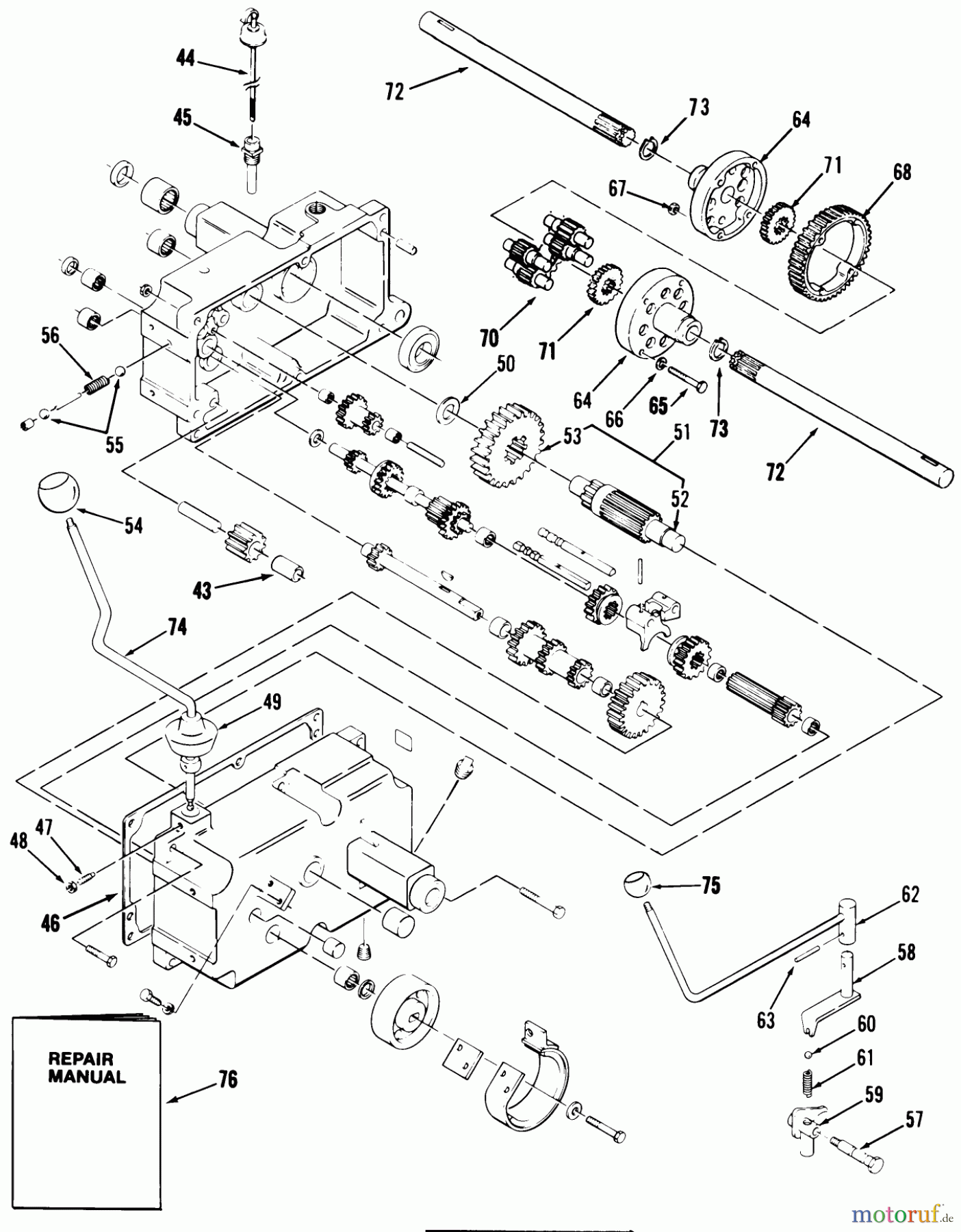  Toro Neu Mowers, Lawn & Garden Tractor Seite 1 31-14K802 (414-8) - Toro 414-8 Garden Tractor, 1987 MECHANICAL TRANSMISSION-8-SPEED #2