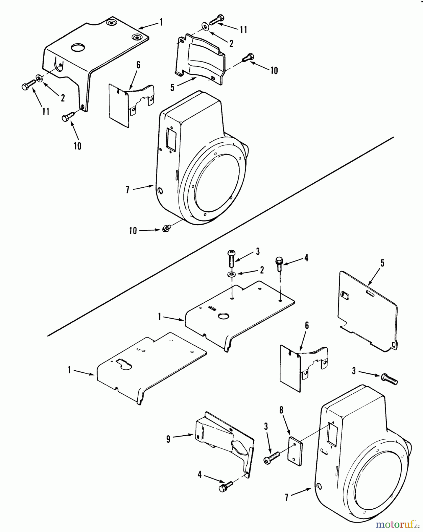  Toro Neu Mowers, Lawn & Garden Tractor Seite 1 31-14K803 (414-8) - Toro 414-8 Garden Tractor, 1988 BAFFLES & SHROUDS