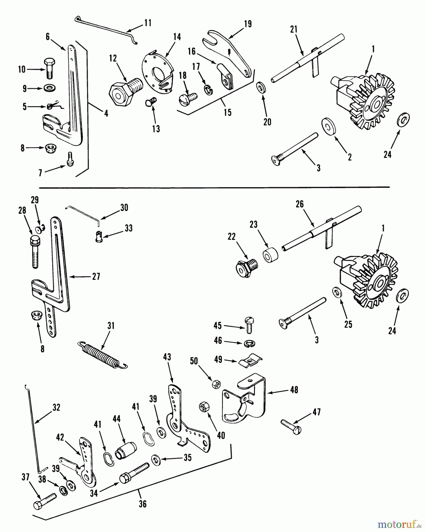  Toro Neu Mowers, Lawn & Garden Tractor Seite 1 21-08K804 (308-8) - Toro 308-8 Tractor, 1988 GOVERNOR LINKAGE