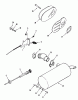 Toro 31-14K803 (414-8) - 414-8 Garden Tractor, 1988 Ersatzteile THROTTLE, CHOKE & EXHAUST