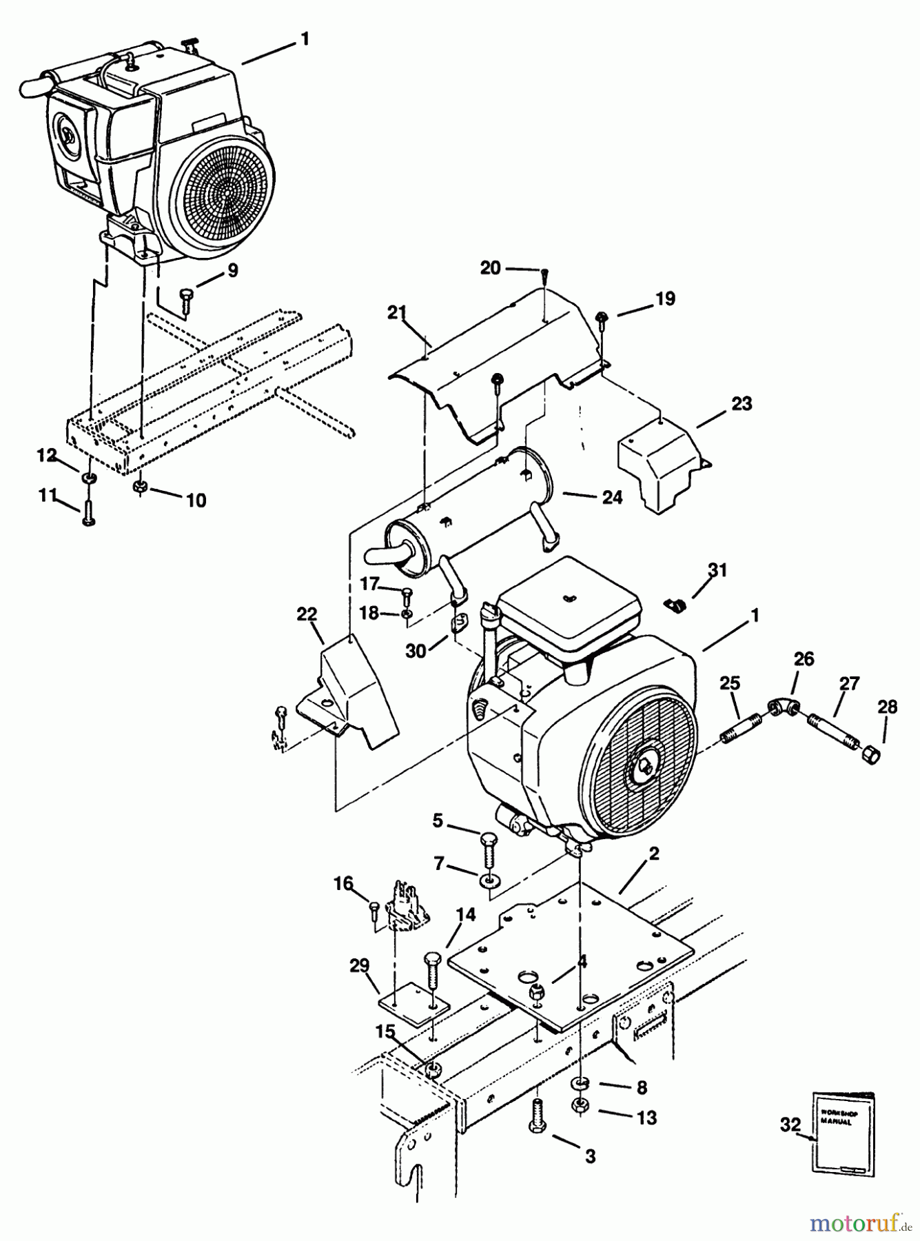  Toro Neu Mowers, Lawn & Garden Tractor Seite 1 31-16O801 (416-8) - Toro 416-8 Garden Tractor, 1989 ENGINES