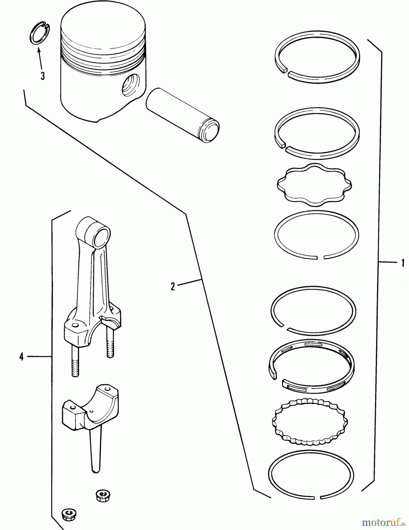 Toro Neu Mowers, Lawn & Garden Tractor Seite 1 31-14K804 (414-8) - Toro 414-8 Garden Tractor, 1989 KOHLER PISTON & RINGS