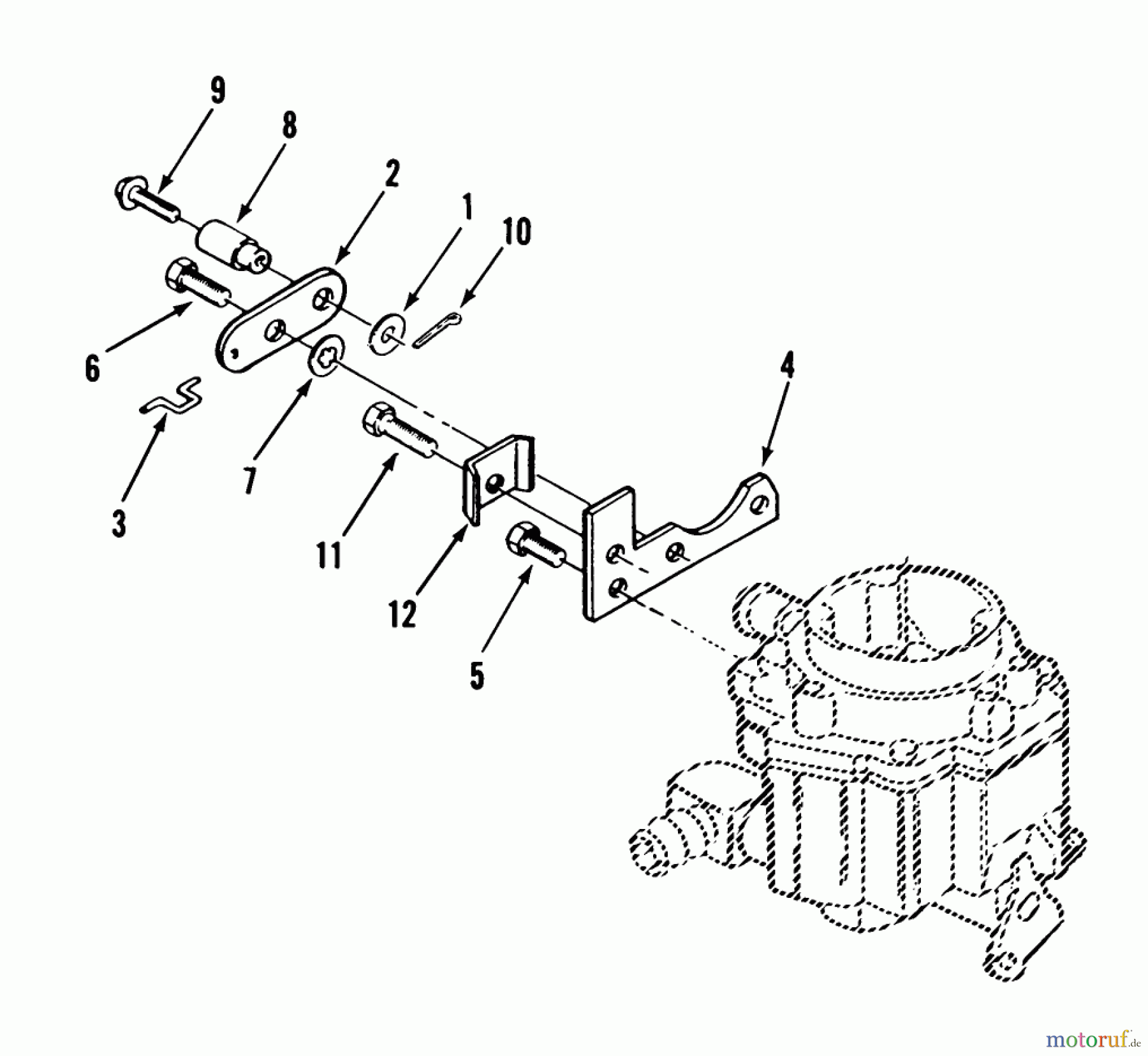  Toro Neu Mowers, Lawn & Garden Tractor Seite 1 31-14K804 (414-8) - Toro 414-8 Garden Tractor, 1989 ONAN CHOKE LINKAGE
