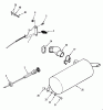 Toro 31-14K804 (414-8) - 414-8 Garden Tractor, 1989 Ersatzteile THROTTLE CHOKE & EXHAUST