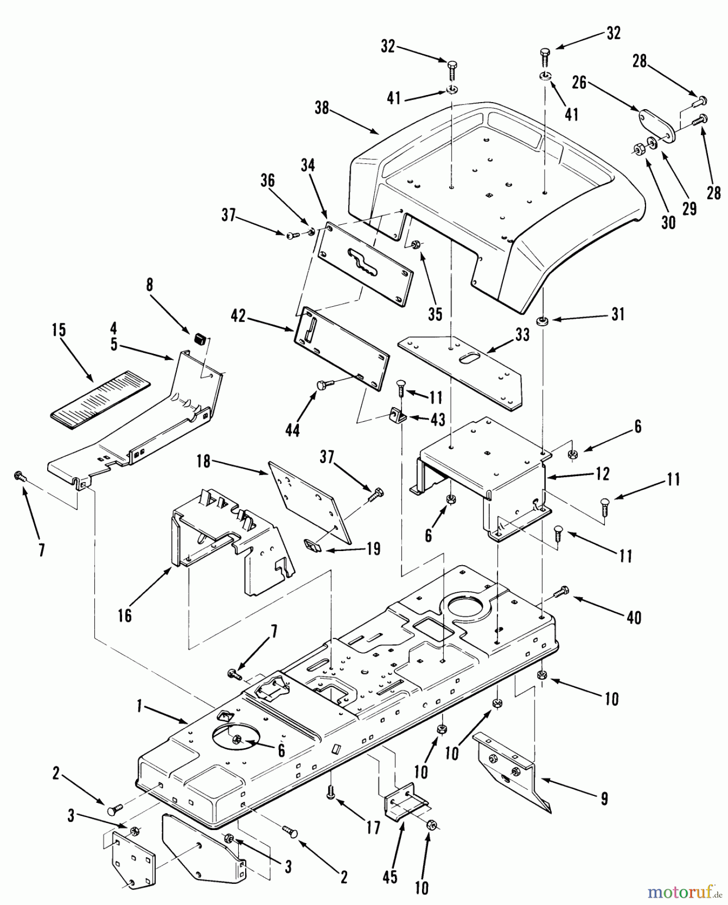 Toro Neu Mowers, Lawn & Garden Tractor Seite 2 B2-16B591 (216-5) - Toro 216-5 Tractor, 1987 FRAME, SHEET METAL AND COVERS #2