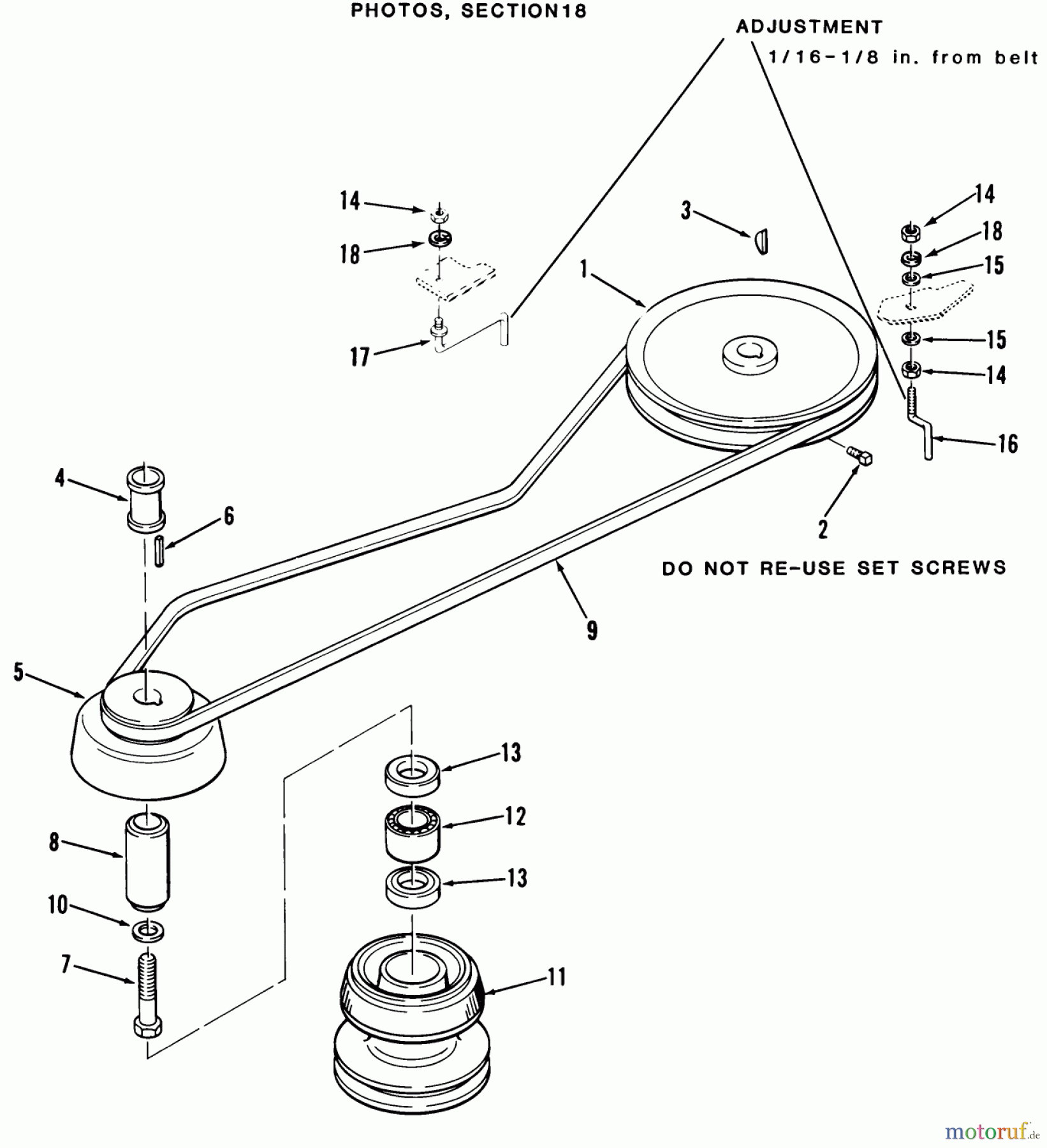 Toro Neu Mowers, Lawn & Garden Tractor Seite 2 B2-11B392 (211-3) - Toro 211-3 Tractor, 1987 DRIVE BELT AND PULLEYS