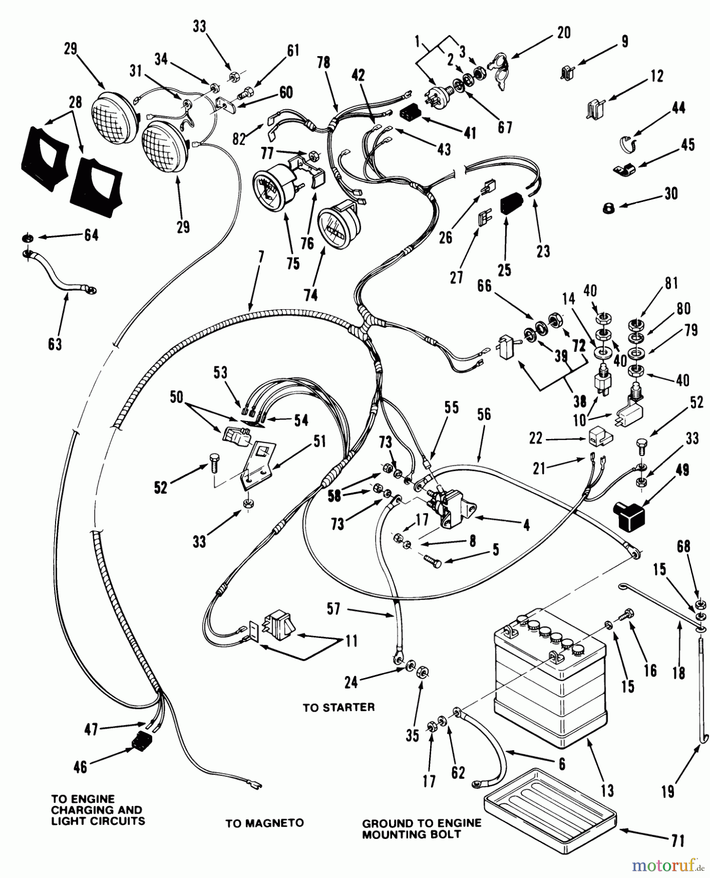 Toro Neu Mowers, Lawn & Garden Tractor Seite 2 B2-11B392 (211-3) - Toro 211-3 Tractor, 1987 ELECTRICAL SYSTEM #1