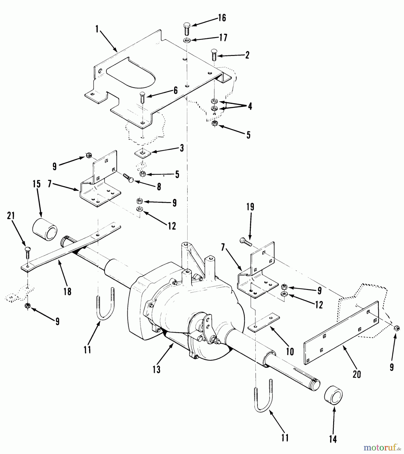 Toro Neu Mowers, Lawn & Garden Tractor Seite 2 B2-11B392 (211-3) - Toro 211-3 Tractor, 1987 TRANSAXLE