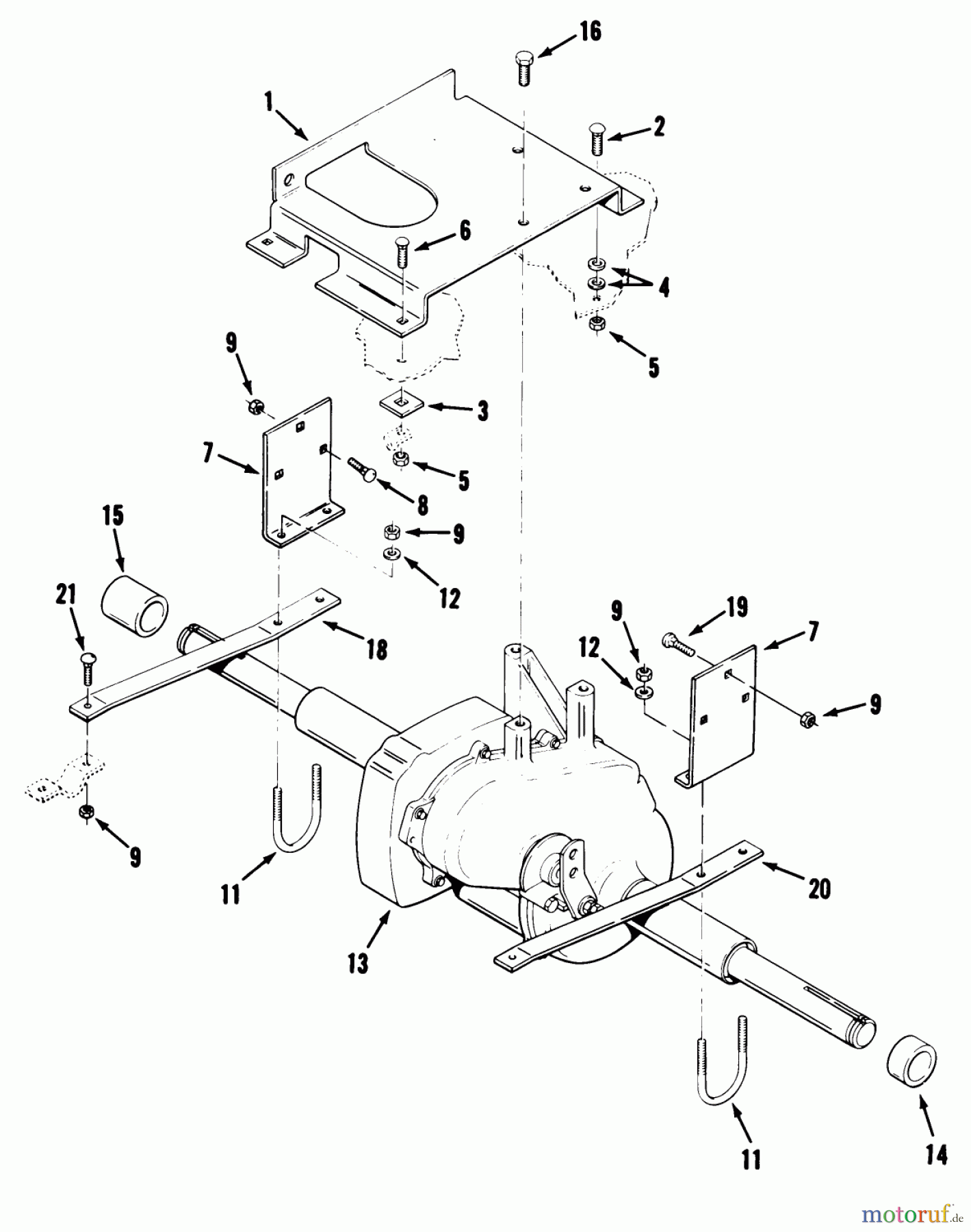 Toro Neu Mowers, Lawn & Garden Tractor Seite 1 22-17KE01 (257-H) - Toro 257-H Tractor, 1988 TRANSAXLE
