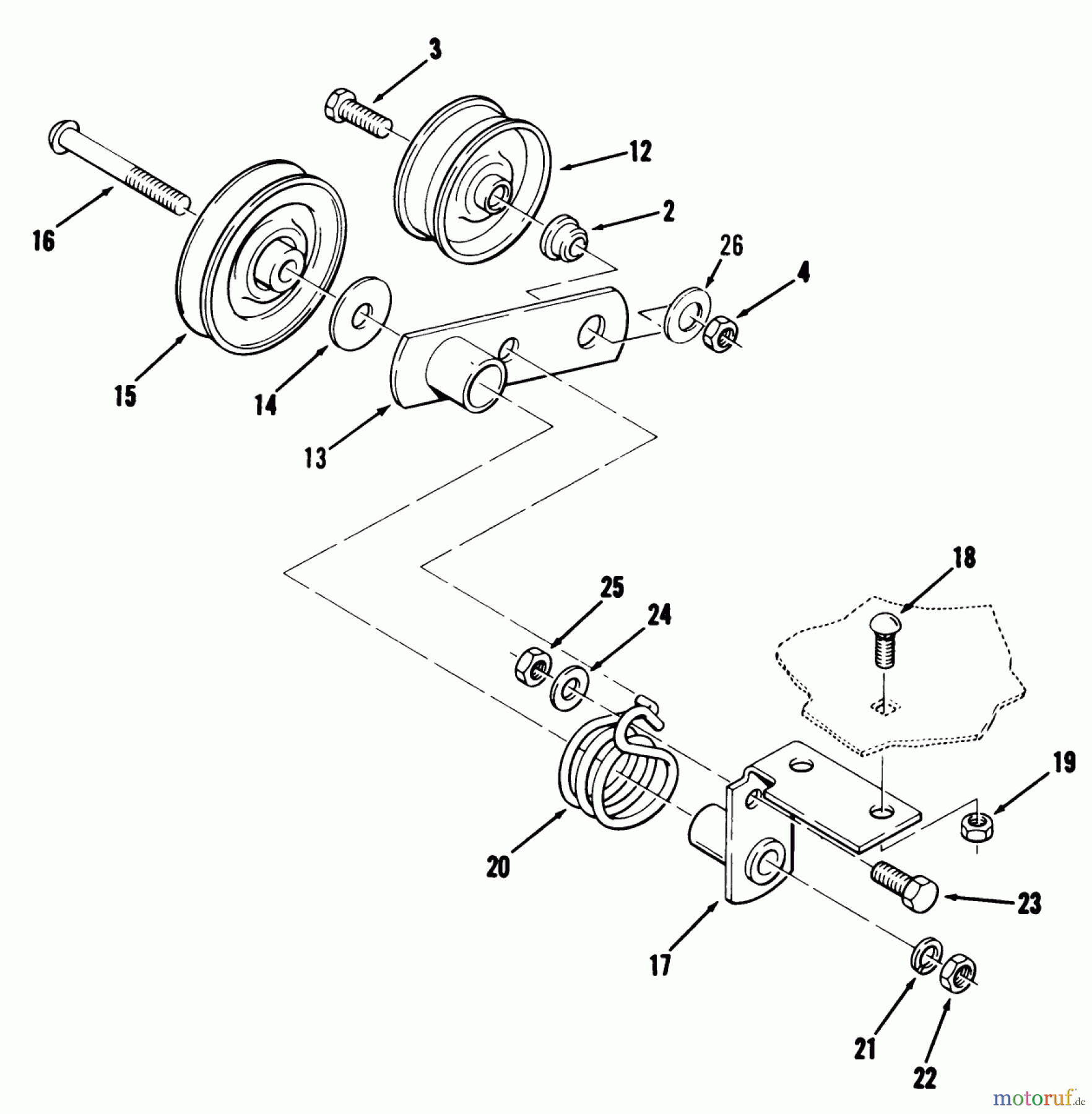 Toro Neu Mowers, Lawn & Garden Tractor Seite 1 22-13KE02 (252-H) - Toro 252-H Tractor, 1989 CLUTCH, BRAKE AND SPEED CONTROL LINKAGE #2