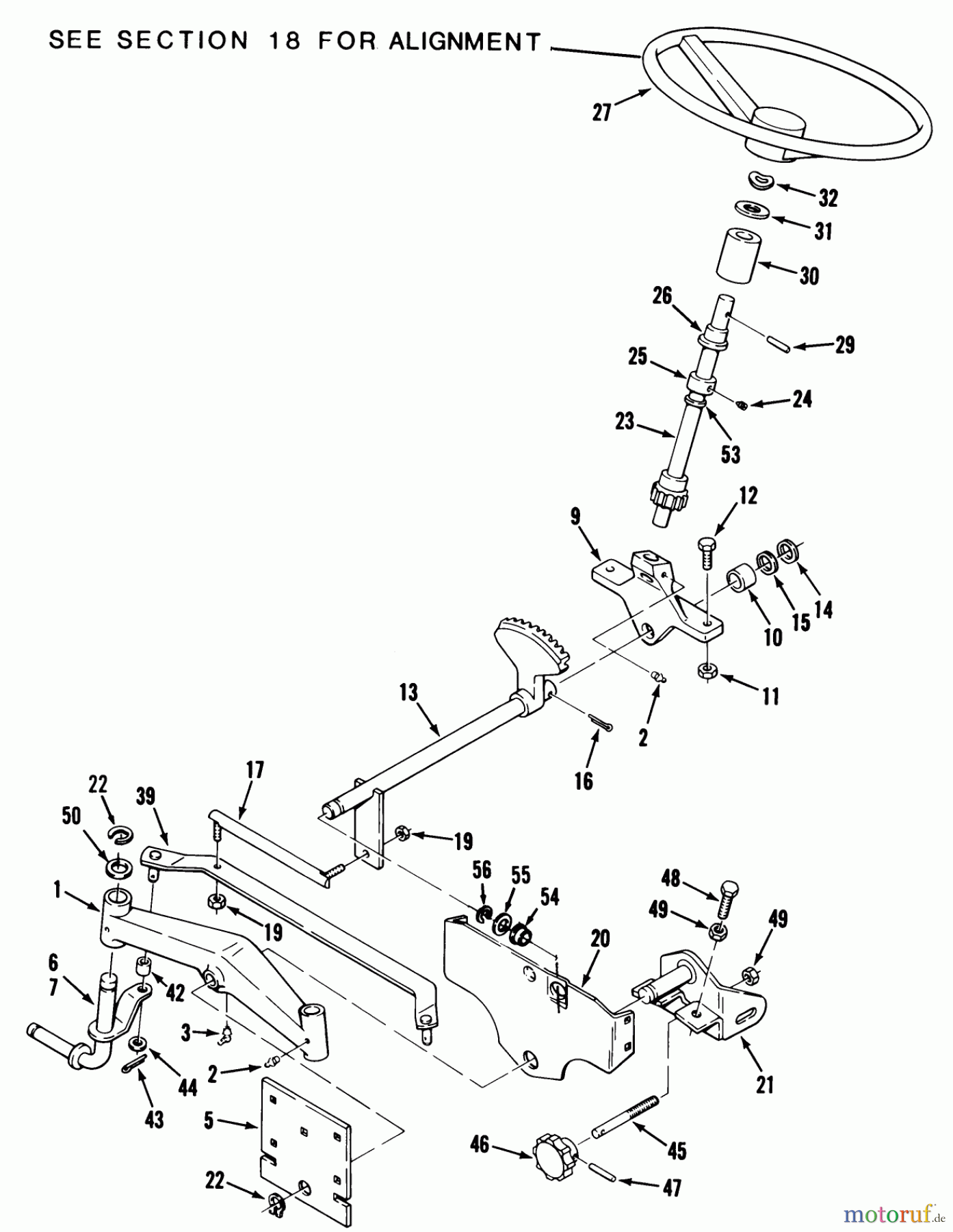Toro Neu Mowers, Lawn & Garden Tractor Seite 1 22-13KE02 (252-H) - Toro 252-H Tractor, 1989 FRONT AXLE AND STEERING (MOWER HANGER)
