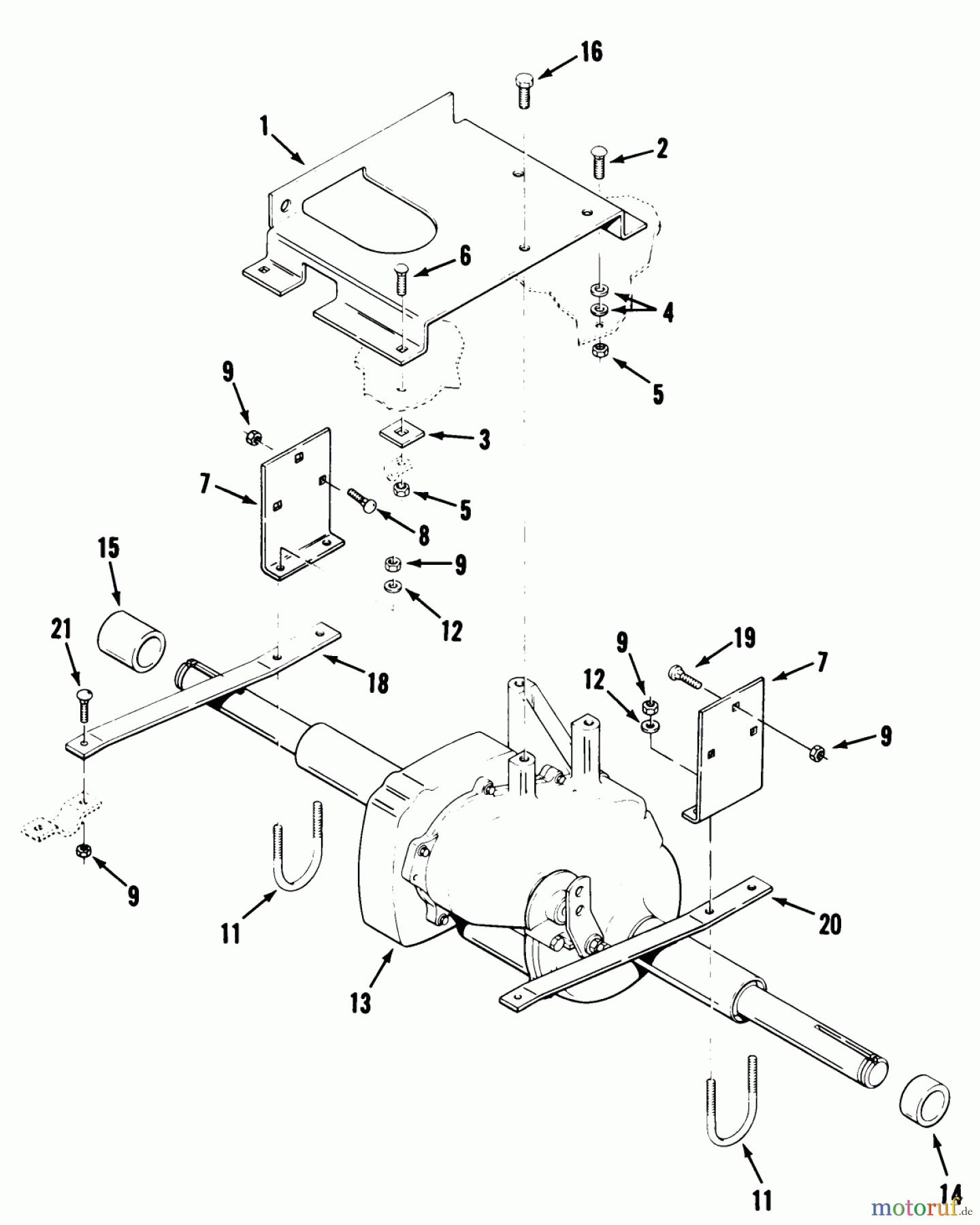 Toro Neu Mowers, Lawn & Garden Tractor Seite 1 22-13KE02 (252-H) - Toro 252-H Tractor, 1989 TRANSAXLE