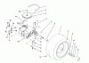 Toro 22-14O501 (244-5) - 244-5 Yard Tractor, 1991 (1000001-1999999) Ersatzteile REAR WHEEL AND TRANSMISSION ASSEMBLY