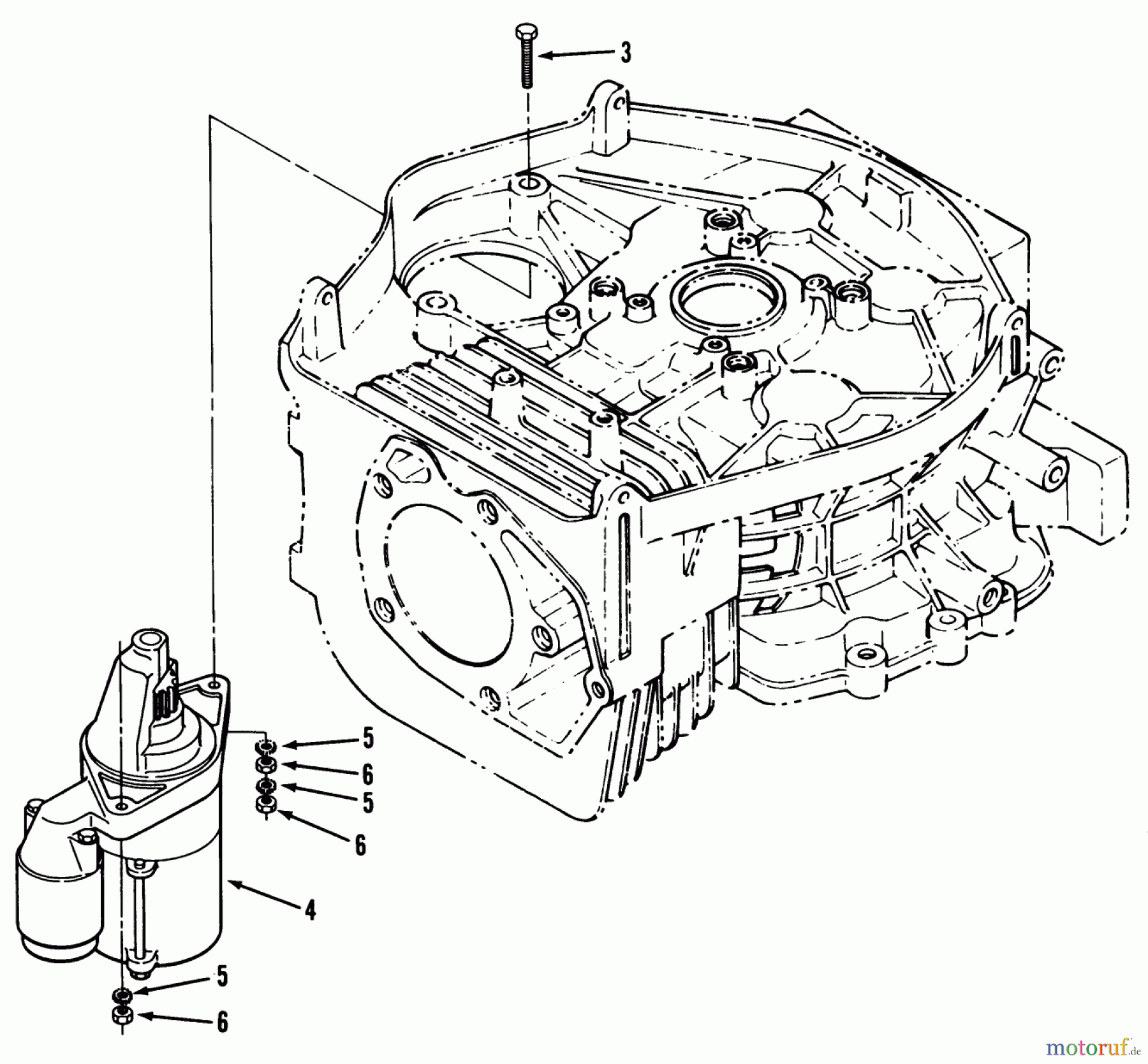 Toro Neu Mowers, Lawn & Garden Tractor Seite 1 22-14O502 (244-5) - Toro 244-5 Yard Tractor, 1992 (2000001-2999999) 14HP ENGINE STARTER ASSEMBLY