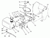 Toro 22-14O502 (244-5) - 244-5 Yard Tractor, 1992 (2000001-2999999) Ersatzteile FUEL TANK AND STEERING BRACKET ASSEMBLY
