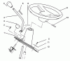 Toro 22-14O502 (244-5) - 244-5 Yard Tractor, 1992 (2000001-2999999) Ersatzteile STEERING WHEEL AND CONSOLE ASSEMBLY