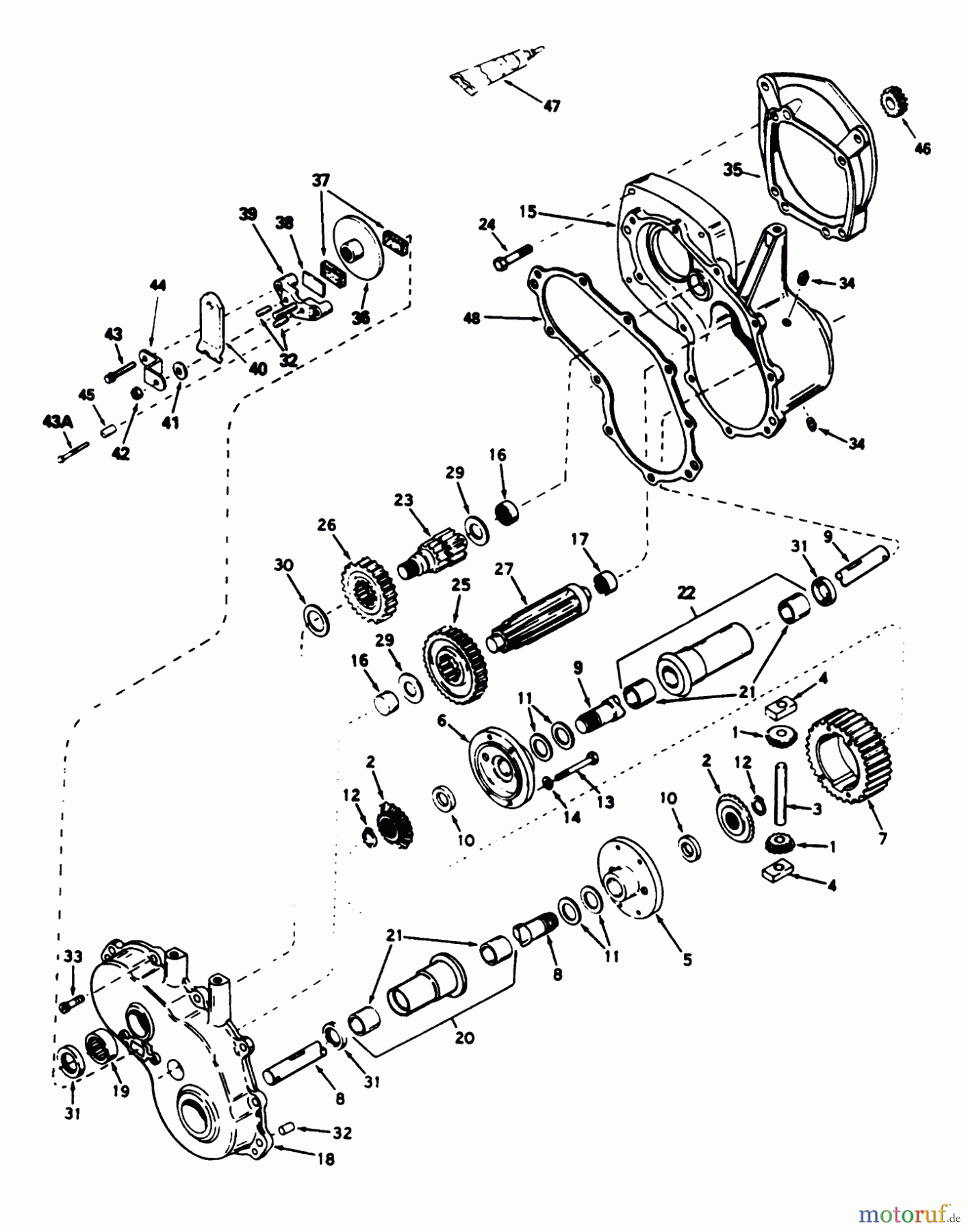 Toro Neu Mowers, Lawn & Garden Tractor Seite 1 30610 (120) - Toro Proline 120, 1993 (390001-399999) DIFFERENTIAL ASSEMBLY NO. 1310-001A