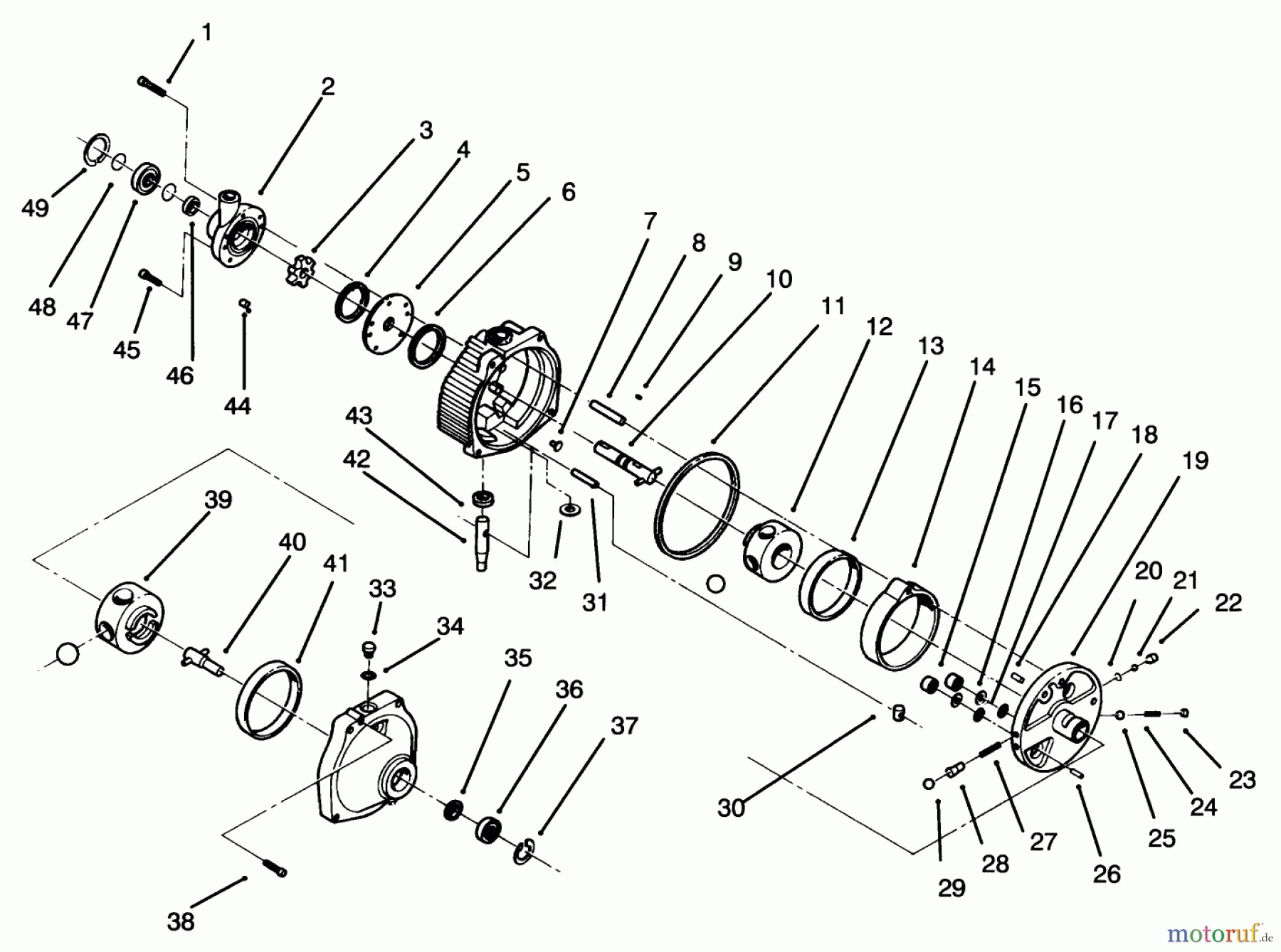 Toro Neu Mowers, Lawn & Garden Tractor Seite 1 30610 (120) - Toro Proline 120, 1993 (390001-399999) HYDROSTATIC TRANSMISSION ASSEMBLY