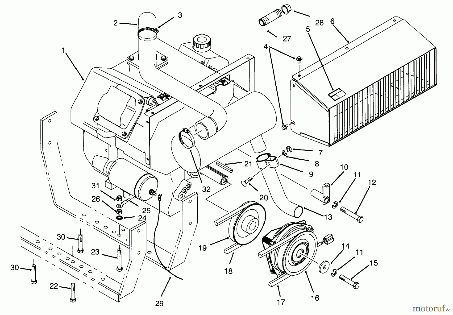 Toro Neu Mowers, Lawn & Garden Tractor Seite 1 30610 (120) - Toro Proline 120, 1994 (490001-499999) ENGINE ASSEMBLY