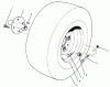 Toro 30610 (120) - Proline 120, 1994 (490001-499999) Ersatzteile FRONT WHEEL ASSEMBLY