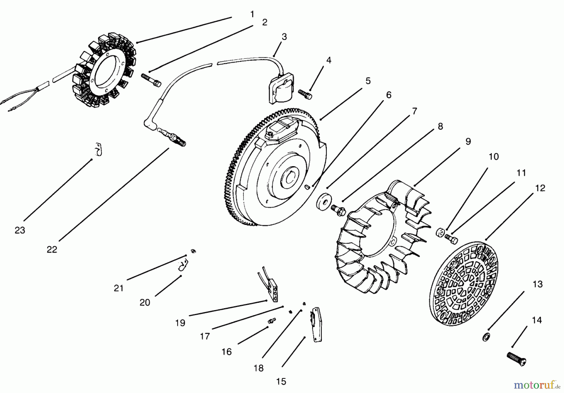 Toro Neu Mowers, Lawn & Garden Tractor Seite 1 30610 (120) - Toro Proline 120, 1994 (490001-499999) IGNITION AND CHARGING SYSTEM