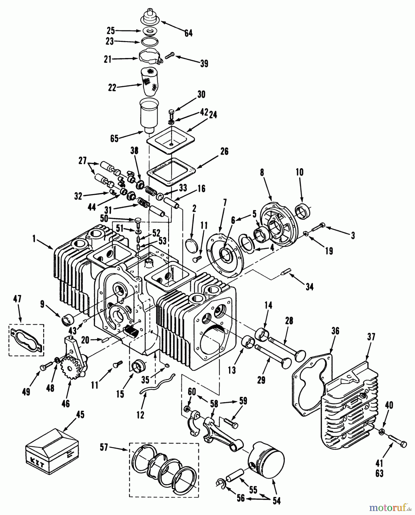 Toro Neu Mowers, Lawn & Garden Tractor Seite 1 31-10K801 (310-8) - Toro 310-8 Garden Tractor, 1990 ENGINE CYLINDER BLOCK