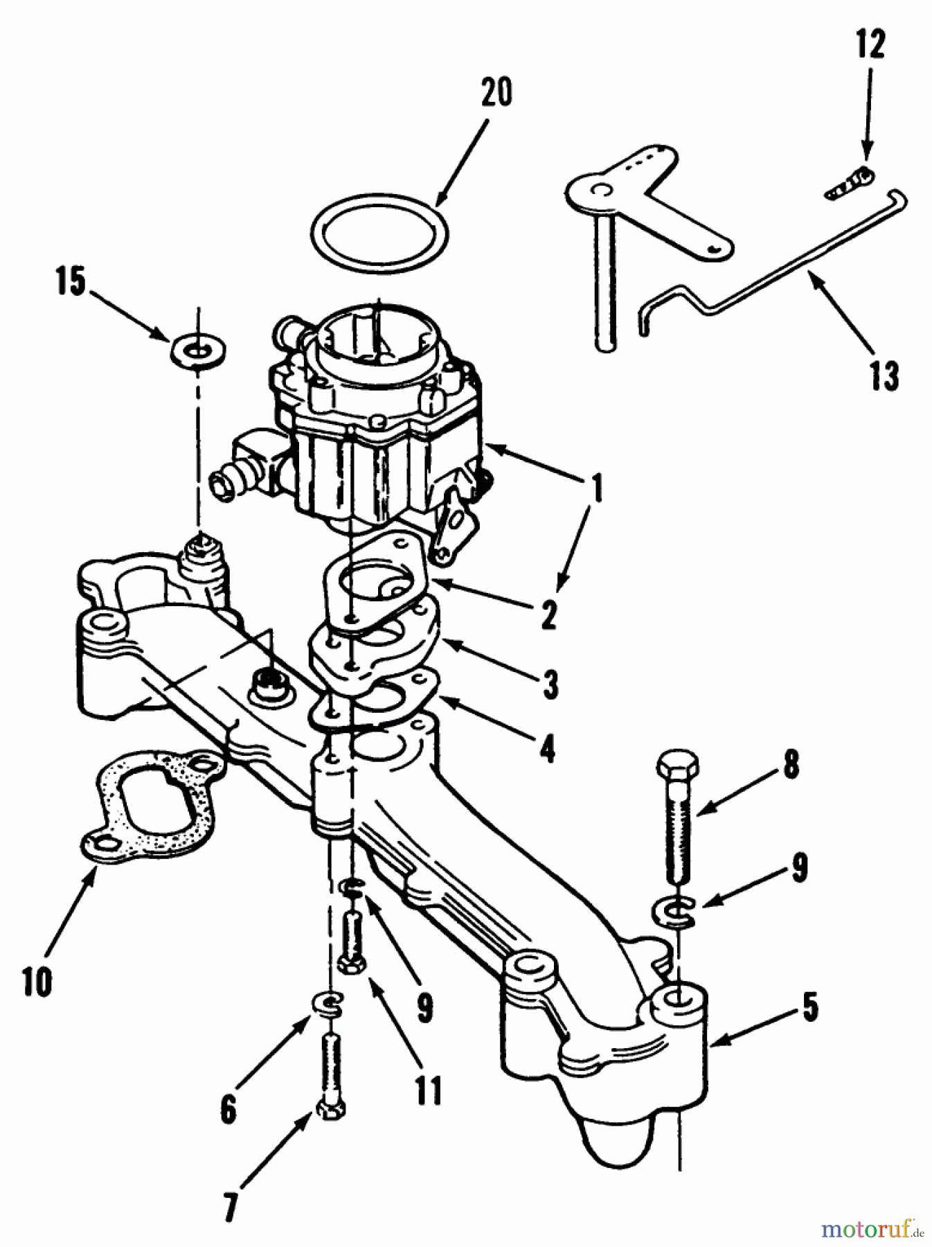 Toro Neu Mowers, Lawn & Garden Tractor Seite 1 31-10K801 (310-8) - Toro 310-8 Garden Tractor, 1990 INTAKE MANIFOLD