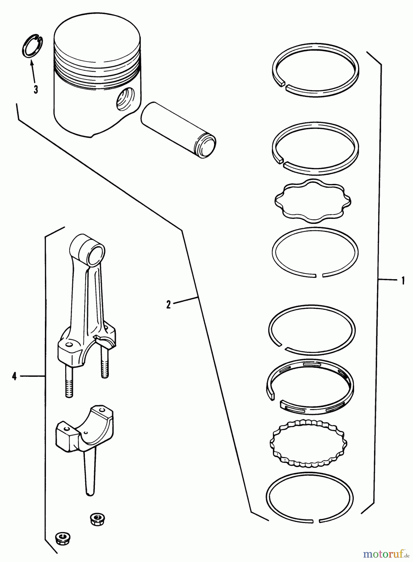  Toro Neu Mowers, Lawn & Garden Tractor Seite 1 31-10K801 (310-8) - Toro 310-8 Garden Tractor, 1990 KOHLER PISTON & RINGS