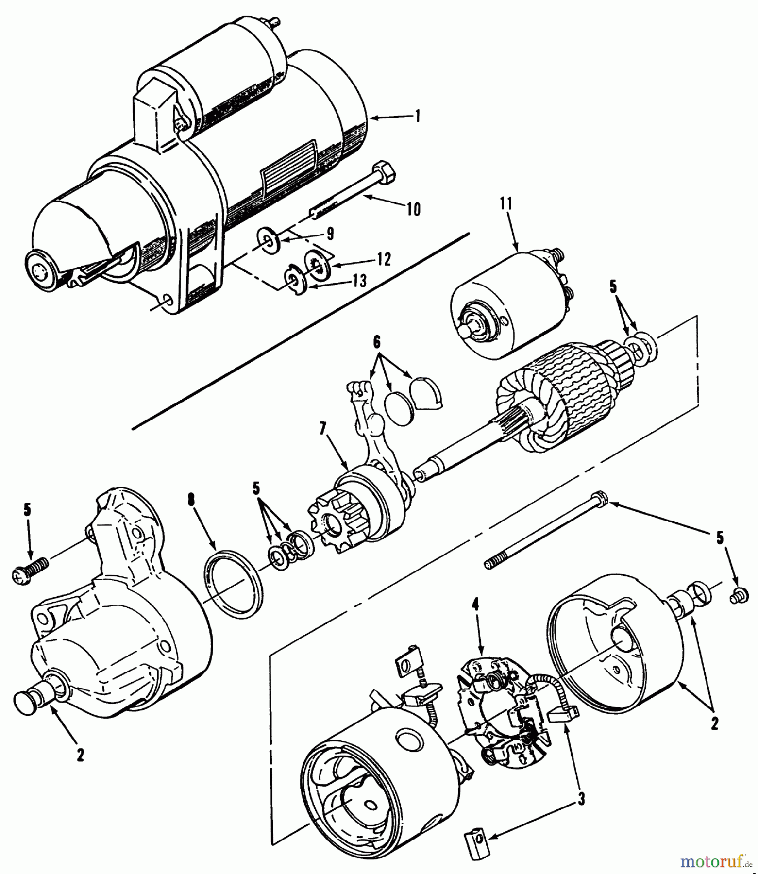  Toro Neu Mowers, Lawn & Garden Tractor Seite 1 31-10K801 (310-8) - Toro 310-8 Garden Tractor, 1990 STARTER